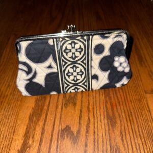 Vera Bradley Black and White Colorblock Women's Clutch